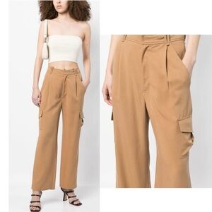 Reformation Jackson straight-leg trousers cargo pocket wide leg trouser pant NEW